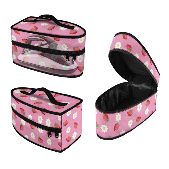 HELLHERO Iron Holder Bag Compatible with Most Iron Strawberry Sunflower Pattern Steam Iron Carrying Case, Bag Only