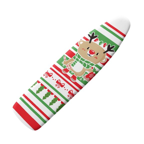 HELLHERO Iron Pad Board Cover for Quick Install 15x54 Polyester Fabric One-Piece Cover Easy Cleaning(Christmas Reindeer)