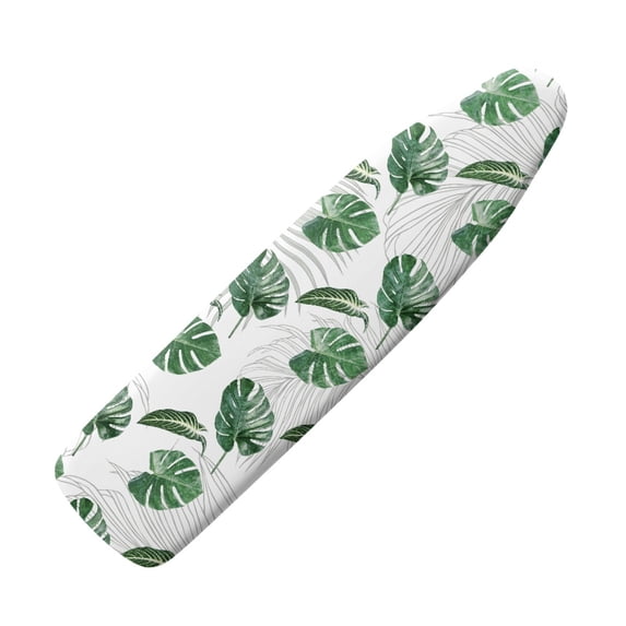 HELLHERO Iron Padding Cover Iron Pad Board Cover Easy Cleaning Ironing Board Protective Cloth 15x54 Inch Non Fading Cloth Cover Hook and Loop Fasteners Removable Cover Monstera Deliciosa Leaf