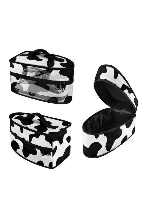 Iron Storage Pouch with Smooth Zipper Cow Print Portable Steamer Carrying Case, Case Only