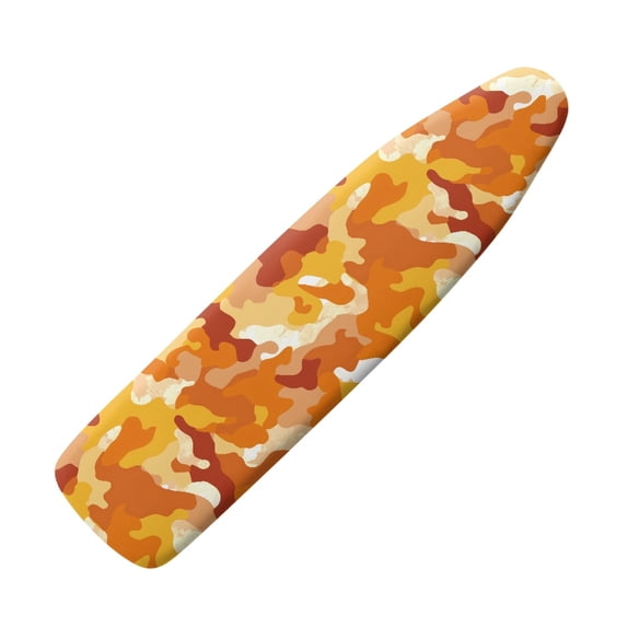 HELLHERO Ironing Board Cover 15"x54" with Orange Camo Design, Polyester Fabric Protection Covers for Home Laundry Room and Tailor Shop, Not Heat Resistant