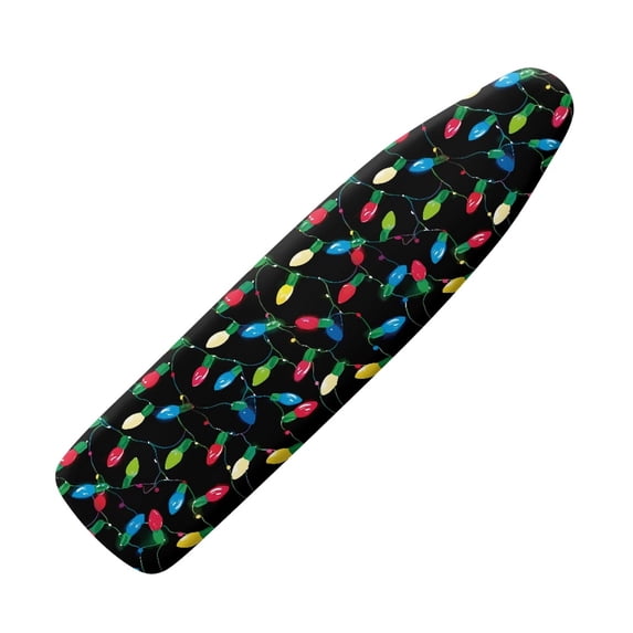 HELLHERO Ironing Board Cover 15"x54" with Christmas Lights Pattern, Breathable Polyester Protection Cover for Home and Tailor Shop