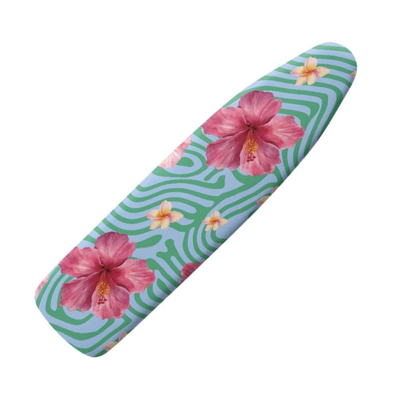 HELLHERO Ironing Board Cover 15"x54" with Hibiscus Floral Pattern, Polyester Fiber Dustproof Cover for Home Tailor Shop