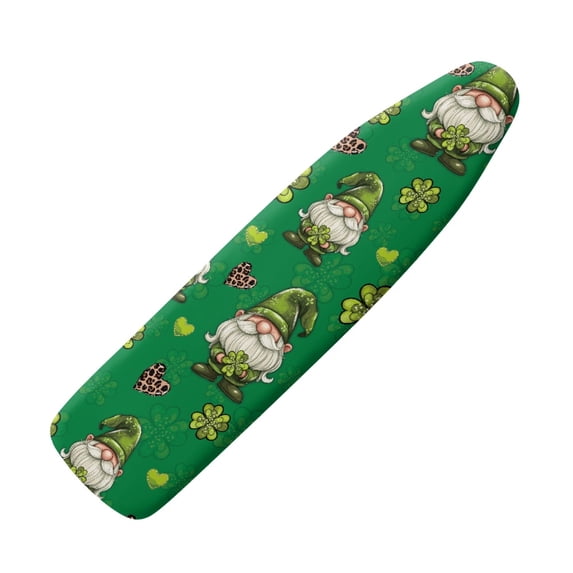 HELLHERO Ironing Board Cover 15"x54" with Lucky Gnome Clover Pattern, Replacement Protection Cover for Table Top and Tailor Shop Use