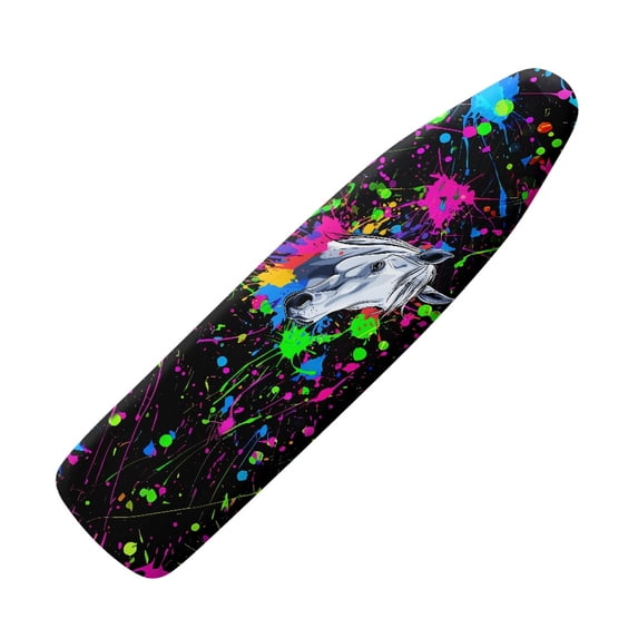 HELLHERO Ironing Board Cover 15"x54" with Neon Horse Paint Splash, Anti Slip Protection Cover for Home Table Top Ironing