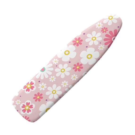 HELLHERO Ironing Board Cover 15"x54" with Pink Floral Pattern, Polyester Replacement Cover for Home Tailor Shop and Holiday Use