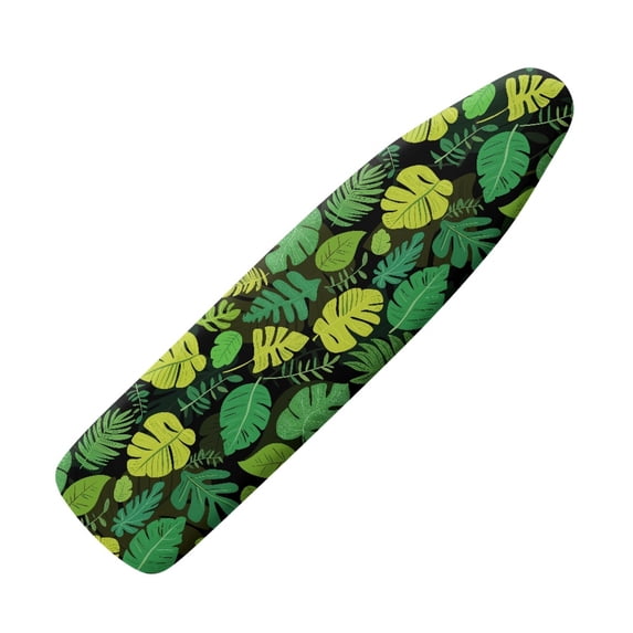 HELLHERO Ironing Board Cover 15"x54" with Tropical Leaf Pattern, Anti-Slip Replacement Cover for Home Tailor Shop and Daily Use
