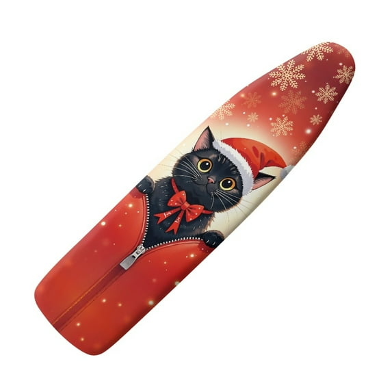 HELLHERO Ironing Board Cover 15x54 Inch Cat Iron Board Cover Steam Iron Board Cover Standard Full Size 3 Hook and Loop Fastener Strap