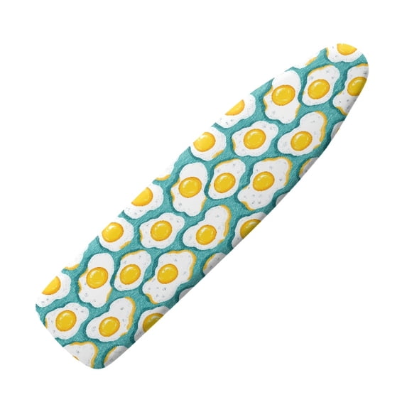 HELLHERO Ironing Board Cover 15x54 Inch, Eggs Print Stain Resistant Cover Heavy Duty Padded Iron Board Cover with Elastic Edge and Hook and Loop Fasteners