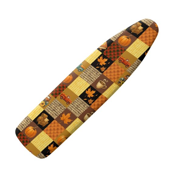 HELLHERO Ironing Board Cover 15x54 Inch with Fall Patchwork Design, Dust-Proof Protector Cover for Home Tailor Shop