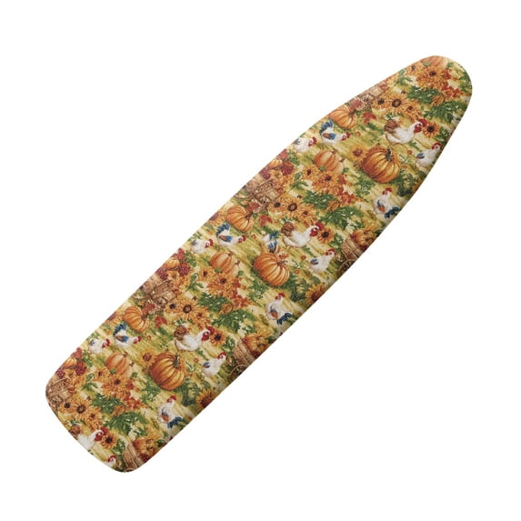 HELLHERO Ironing Board Cover 15x54 Inch with Pumpkin Sunflower Print, Ironing Board Protector Cover for Home Thanksgiving Holiday Table Top Use