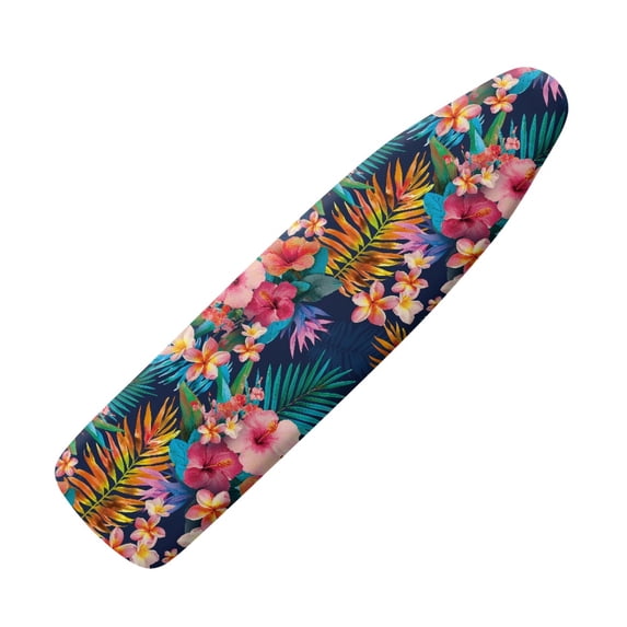 HELLHERO Ironing Board Cover 15x54 Inch with Tropical Floral Pattern, Anti-Slip Replacement Cover for Home Ironing Desk and Daily Use