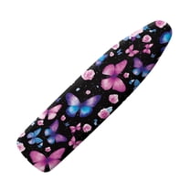 HELLHERO Ironing Board Cover with Butterflies Rose Pattern, 15x54 Inches Polyester - Ironing Board Cover and Pad for Craft Corner, Sewing Nook, Home Studio