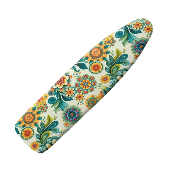 HELLHERO Ironing Board Cover with Datura Floral Pattern, 15x54 Inches Polyester - Ironing Board Cover and Pad for Craft Corner, Sewing Nook, Home Studio
