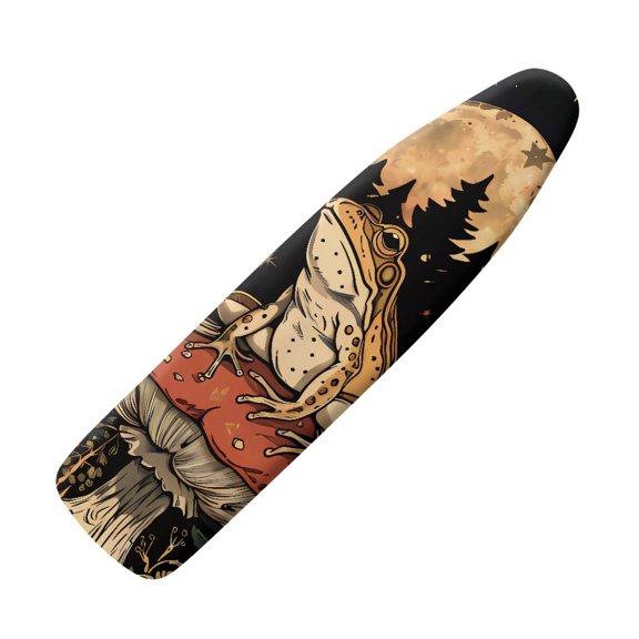 HELLHERO Ironing Board Cover Durable Replacement Hook and Loop Ironing Board Protector Cover for Home(Not Heat Insulating), Frog and Mushroom Design
