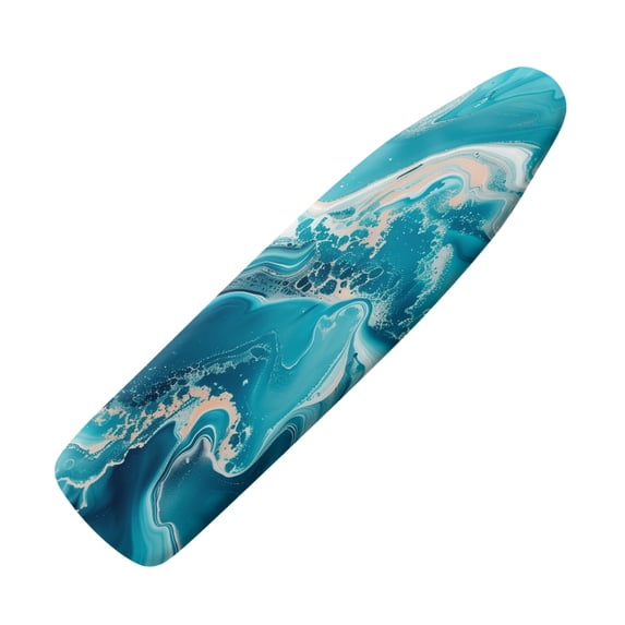 HELLHERO Ironing Board Cover Easy Fit Blue-green Marble Pattern Elastic Edge Replacement