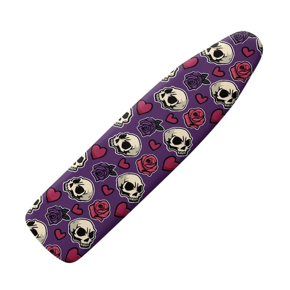 HELLHERO Ironing Board Cover Elastic Edge Replacement 3 Fasteners Iron Cover Replacement Accessories, Christmas Skull Rose
