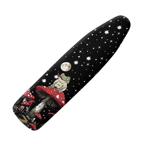 HELLHERO Ironing Board Cover, Flat Decoration with Elastic Edge Standard Size, Perfect for Home Laundry Room, Ideal Gift for Craft Enthusiasts (Mushroom, 15" x 54")