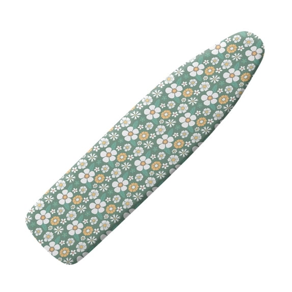 HELLHERO Ironing Board Cover with Fresh Mint Blossoms Pattern, 15x54 Inches Polyester - Cover for Ironing Board for Bedroom, Fashion Studio, Tailor Shop