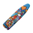 thumbnail image 1 of HELLHERO Ironing Board Cover Hook & Loop Straps Geometric Cat Pattern Soft Polyester Fiber Fabric for Homes, 1 of 5