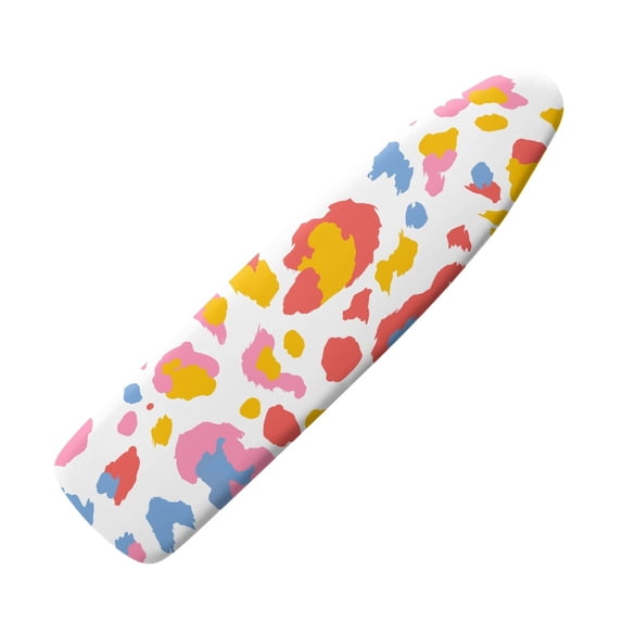 HELLHERO Ironing Board Cover Hook and Loop Stretch Fit Easy to Install Colorful Leopard Print Pattern Washable 15"x54"(Not Heat Resistant)
