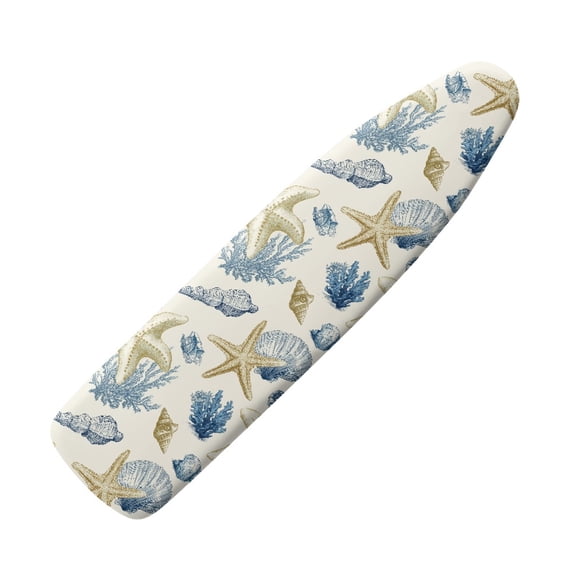 HELLHERO Ironing Board Cover Soft Fabric Home Protective Cover Iron Board 15x54 Inch Seashells Coral Starfish