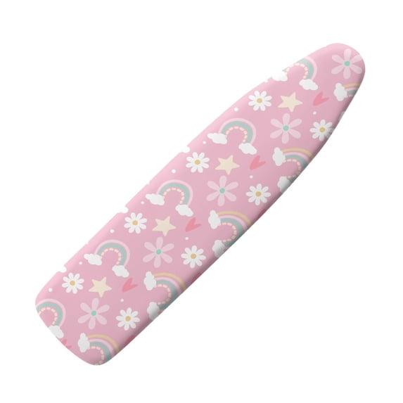 HELLHERO Ironing Board Cover, Standard Size 15 x 54, Thick Padding with Elasticized Edges, (Rainbow Flowers)