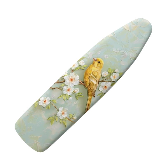 HELLHERO Ironing Board Cover, Standard Size Heavy Duty Padded Iron Board Covers for Table Top Soft Stain Resistant Covers Elastic Edges Sleeve Ironing Board Bird and Floral