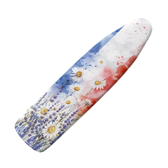 HELLHERO Ironing Board Cover, Standard Size Iron Board Covers with Heavy Duty Adjustable Elastic Edges, Heatproof Ironing Board Covers for Smooth Ironing(Daisies Lavender, 15"x54")