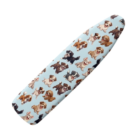 HELLHERO Ironing Board Cover, Standard Size Iron Board Covers with Heavy Duty Adjustable Elastic Edges, Heatproof Ironing Board Covers for Smooth Ironing(Dogs, 15"x54")