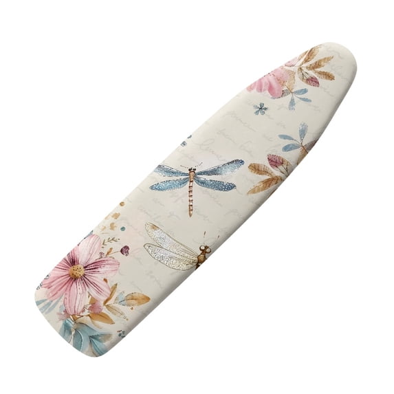 HELLHERO Ironing Board Covers Elastic Edge Lightweight & Breathable Hook and Loop Fastener Dragonfly Floral Dust-Proof 15x54 Inch(No Padding)