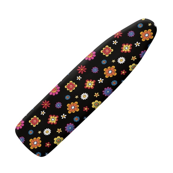 HELLHERO Ironing Board Covers for Adjustable Elastic Edge Fit 15 x 54 inch Dust - Proof Polyester Fabric Easy Installation Pop Art Colourful Floral
