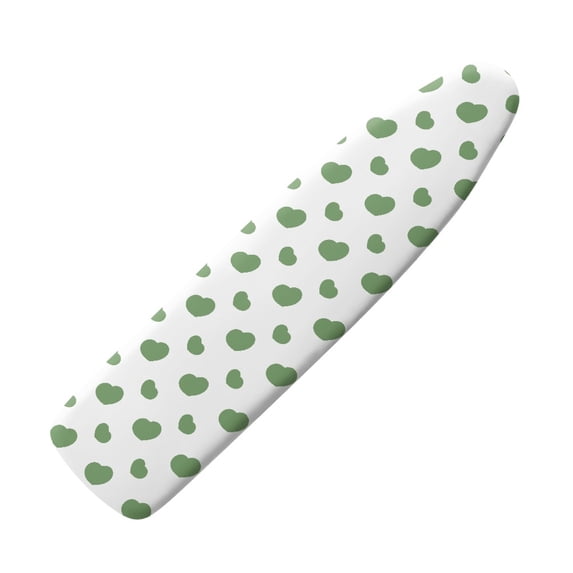 HELLHERO Ironing Board Pad Covers 15" x 54" Universal Fit Iron Board Covers Tailor Shop Replacement Protector Elastic Border Dustproof Covers Green Heart