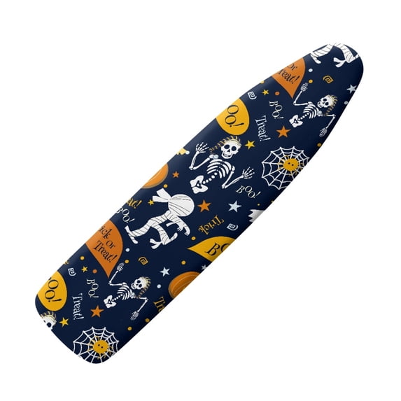 HELLHERO Ironing Board Protector Cover Easy Adjustment and Installation Polyester Resists Scorching Snug Fit Fade - Proof 15x54, Halloween