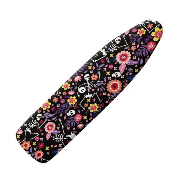 HELLHERO Ironing Protector for Ironing Board Skulls Print Iron Board Cover Standard Size 15x54 Inch Dust-Proof Washable Home Decor