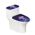 thumbnail image 1 of HELLHERO Jellyfish in Starry Sea Lid Cover Set for Toilet Adjustable 2-Piece Elastic Installation Stays in Place for Bathroom Home, 1 of 8