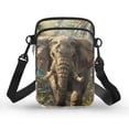 thumbnail image 1 of HELLHERO Jungle Elephant Women Messenger Bag Adjustable Strap Polyester Men, Women 4.33x1.97x7.09 for Casual Travel, 1 of 7
