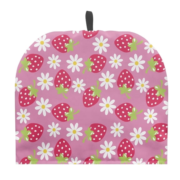 HELLHERO Keep Warm Tea Cozy Insulation Keep Warm Polyester Canvas for Friend, Strawberries Daisies