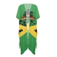 thumbnail image 1 of HELLHERO Kimono Long Kimono Swimsuit Cover Up for Beach Polyester Lightweight Swimsuit Coverup for Women Jamaican Palm Print, 1 of 3