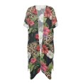 thumbnail image 1 of HELLHERO Kimono Long Kimono Swimsuit Cover Up for Beach Polyester Swimsuit Coverup Summer Beach Cover Ups Floral Leopard, 1 of 6