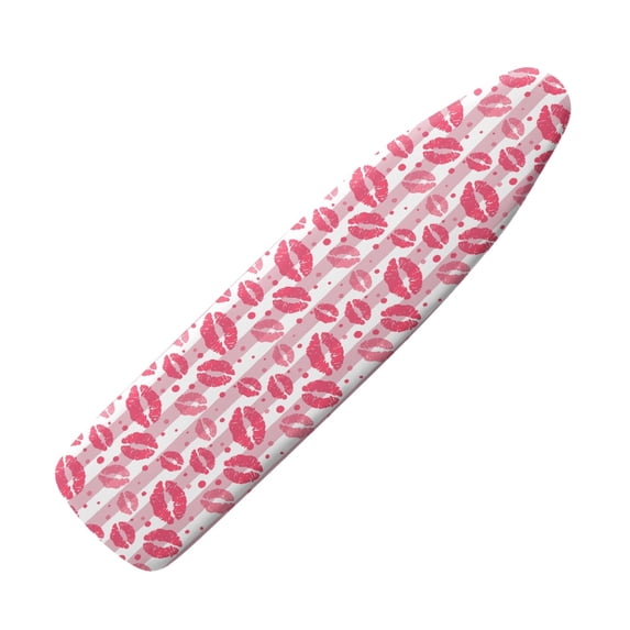 HELLHERO Kiss Print Stripe Ironing Board Pad Covers Elastic Fasteners Adjustable Fastener Fastener Straps Iron Board Cover Adjustable Straps Non-Slip