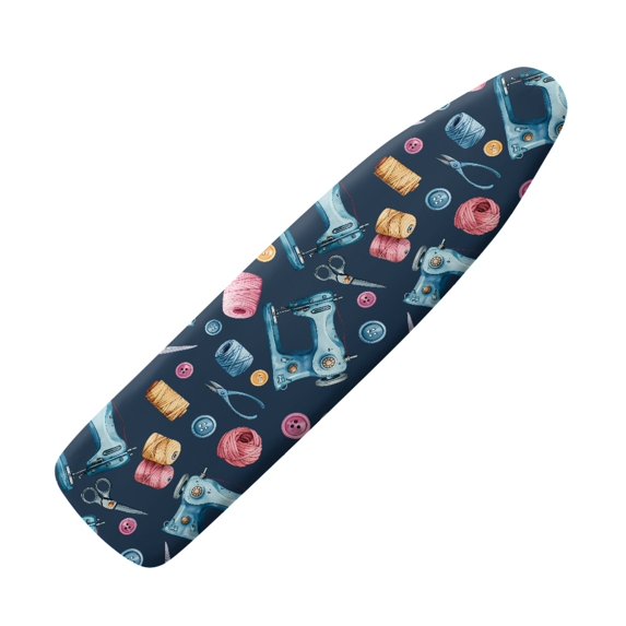 HELLHERO Knitting and Sewing Theme Ironing Board Cover 15x54 Standard Size Padding Decorative Covers for Ironing Board Padded Iron Cover Daisy Iron Table Cover with Elastic Edge