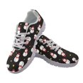 thumbnail image 1 of HELLHERO Lace-up Walking Sneakers for Jogging Training, Mesh Non-slip Sole Comfortable Running Shoes, Snowman Pattern, 1 of 11