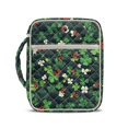 thumbnail image 1 of HELLHERO Ladybug and Daisy Pattern Zipper Pocket Quilted Bible Cover for Church Study Daily Use, Polyester Fabric Bible Cover Case with Handle, 1 of 8