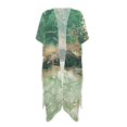 thumbnail image 1 of HELLHERO Lapis Lazuli Grain Kimono Swimsuit Cover up Loose Polyester Long Women Beach Kimono Coverup, 1 of 6
