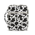 thumbnail image 1 of HELLHERO Large Capacity Bible Cover Case for Women, Zipper Portable Quilted Bible Cover Polyester Fabric Quilted Bible Bag Cow Print, 1 of 9