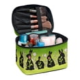 thumbnail image 1 of HELLHERO Large Capacity Portable Make Up Toiletry Organizer Handy Polyester Storage Pockets Makeup Case Rabbit Meadow Bag, 1 of 6