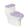 thumbnail image 1 of HELLHERO Lavender Bathroom Toilet Lid Cover Set Elastic Bottom Toilet Seat Cover Replacement & 2 Pieces Adjustable Soft, 1 of 8