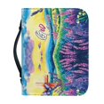 thumbnail image 1 of HELLHERO Lavender Cross Landscape PU Leather Bible Cover, Large Capacity Portable Church Bible Bag for Church Study and Daily Carry, 1 of 12