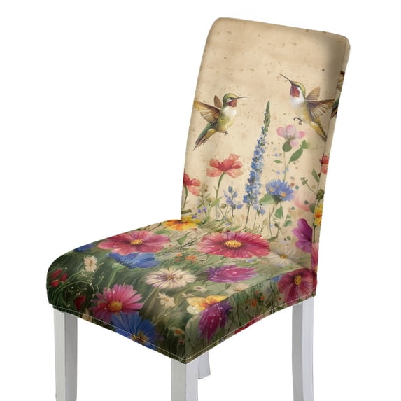 Pattern Chair Covers HELLHERO Lavender Floral Pattern Dining Chair Cover, Washable Dining ...